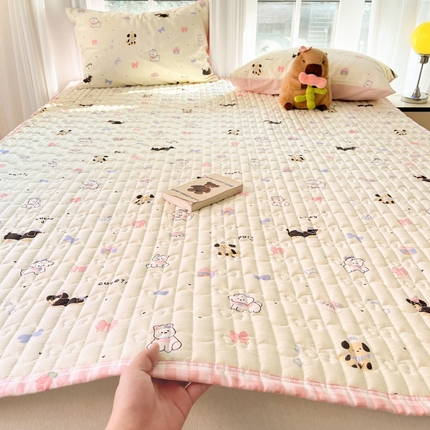 91家纺网 家纺一手货源 找家纺 （总）Sweet dreams甜梦 2025新款全棉卡通小清新棉垫子床垫旅行垫