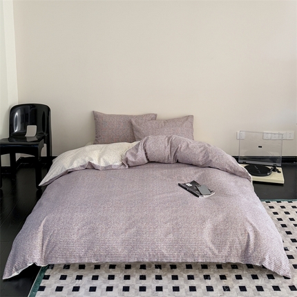 91家纺网 家纺一手货源 找家纺 窝米 2025新款全棉新品13370四件套 简约休闲风系列（悦溪、几何乐园） 香织