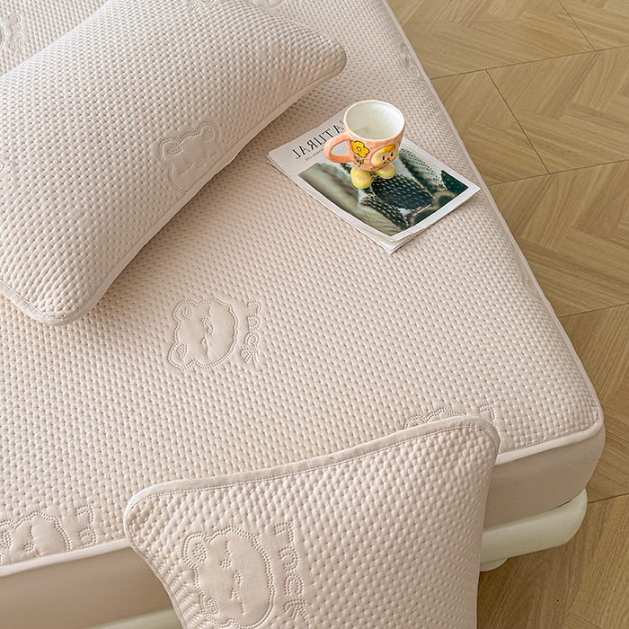 91家纺网 家纺一手货源 找家纺 喜居 2025新款幸运多-夹棉床笠系列 幸运多-奶咖