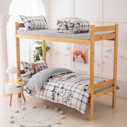 91家纺网 家纺一手货源 找家纺 乐居坊  2025新款柔软亲肤印花四件套宿舍床 派对动物