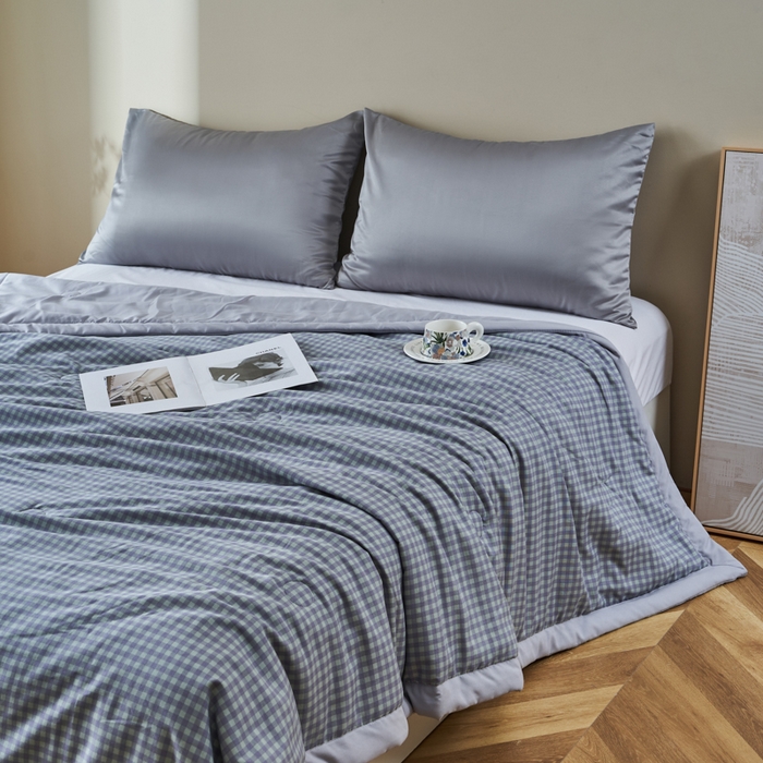 91家纺网 家纺一手货源 找家纺 森林人 2025新款A类针织棉大豆夏凉被 长野