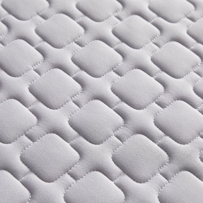 91家纺网 家纺一手货源 找家纺 祁恋婷家居 2025新款A类牛奶丝棉花抗压床垫【床垫遮盖物】 单边四菱格灰