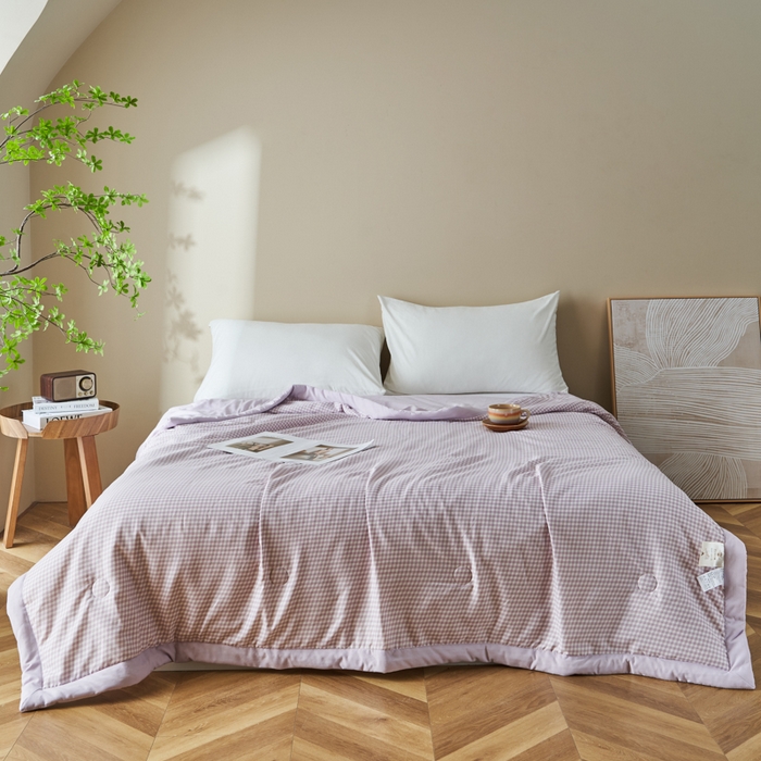 91家纺网 家纺一手货源 找家纺 森林人 2025新款A类针织棉大豆夏凉被 晴天