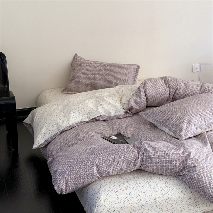 91家纺网 家纺一手货源 找家纺 窝米 2025新款全棉新品13370四件套 简约休闲风系列（悦溪、几何乐园） 香织