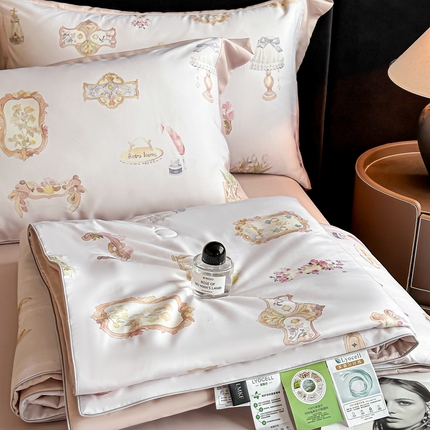 91家纺网 家纺一手货源 找家纺 （总）蓝米卡夫  2025新品-50支天丝莱赛尔数码印花-夏被四件套