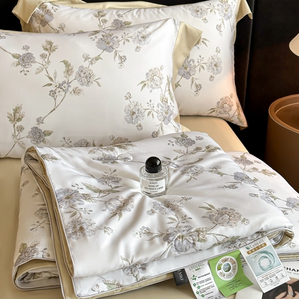 91家纺网 家纺一手货源 找家纺 （总）蓝米卡夫  2025新品-50支天丝莱赛尔数码印花-夏被四件套