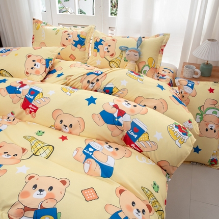 乐居坊  2025新款柔软亲肤印花四件套大床图 小黄油拿铁