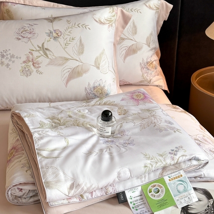 91家纺网 家纺一手货源 找家纺 （总）蓝米卡夫  2025新品-50支天丝莱赛尔数码印花-夏被四件套