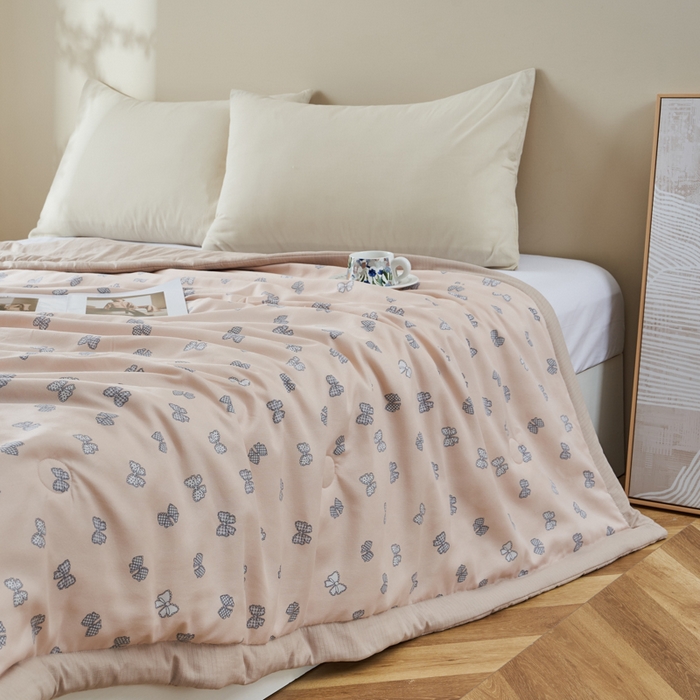 91家纺网 家纺一手货源 找家纺 森林人 2025新款A类针织棉大豆夏凉被 宛然