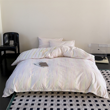 窝米 2025新款全棉新品13370四件套 简约休闲风系列（悦溪、几何乐园） 流砂