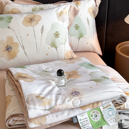 91家纺网 家纺一手货源 找家纺 （总）蓝米卡夫  2025新品-50支天丝莱赛尔数码印花-夏被四件套