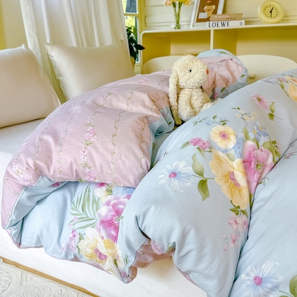 91家纺网 家纺一手货源 找家纺 （总）朵安 2025新款全棉斜纹喷气12868系列单品被套