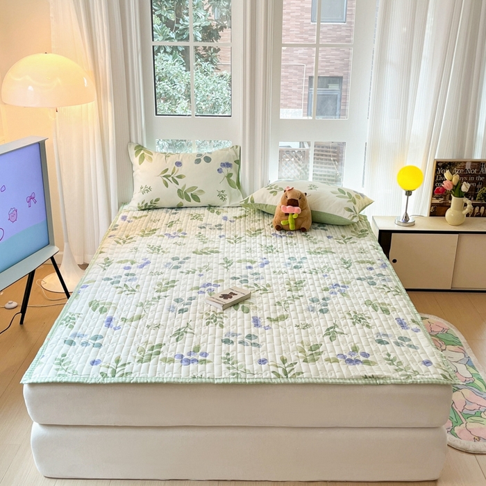 91家纺网 家纺一手货源 找家纺 Sweet dreams甜梦 2025新款全棉卡通小清新棉垫子床垫旅行垫 半夏