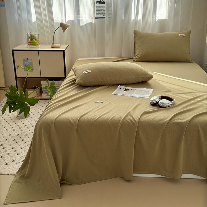 91家纺网 家纺一手货源 找家纺 （总）罗亿家纺 2025新款云感提花双层纱单床单