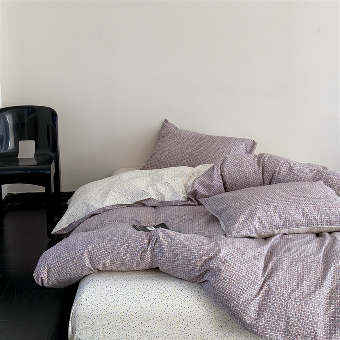 91家纺网 家纺一手货源 找家纺 窝米 2025新款全棉新品13370四件套 简约休闲风系列（悦溪、几何乐园） 香织