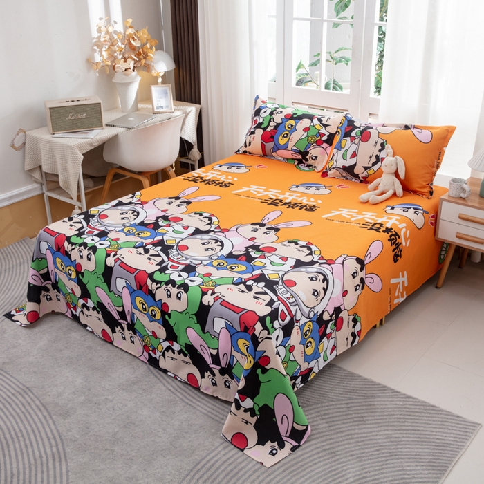 91家纺网 家纺一手货源 找家纺 乐居坊  2025新款柔软亲肤印花四件套大床图 天天开心