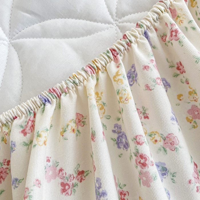 91家纺网 家纺一手货源 找家纺 豪选家纺 2025春夏四季新款新品有氧双层纱印花夹棉床笠床护罩床垫保护套 趣萌宠乐坊