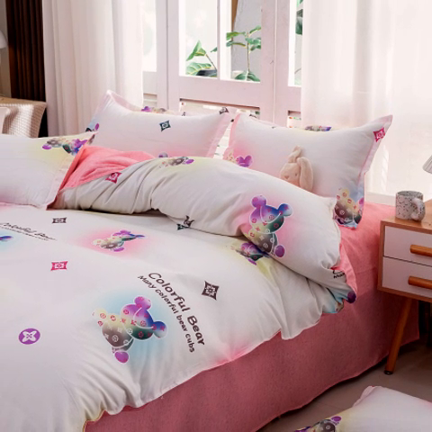 91家纺网 家纺一手货源 找家纺 乐居坊  2025新款柔软亲肤印花四件套大床图 疯狂世界