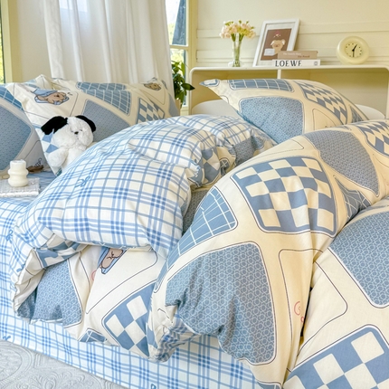 91家纺网 家纺一手货源 找家纺 （总）朵安 2025新款全棉斜纹喷气12868三件套四件套