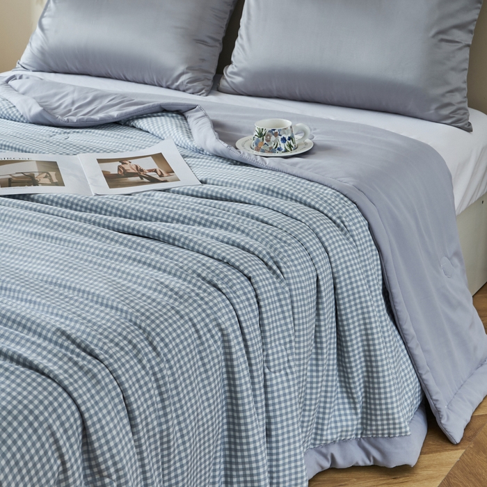 91家纺网 家纺一手货源 找家纺 森林人 2025新款A类针织棉大豆夏凉被 青森