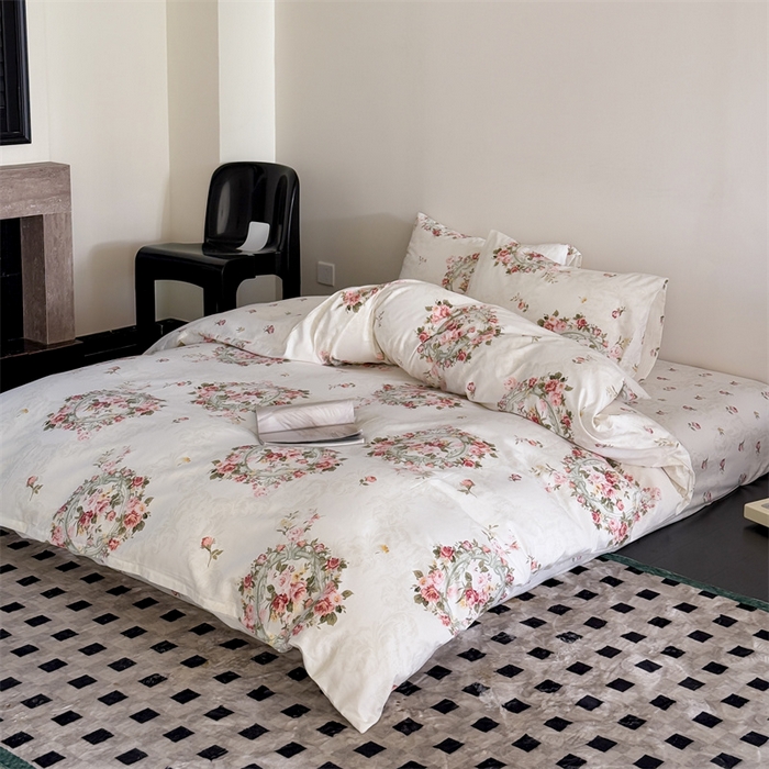 91家纺网 家纺一手货源 找家纺 （总）窝米 2025新款全棉新品13370四件套 简约休闲风系列（悦溪、几何乐园）