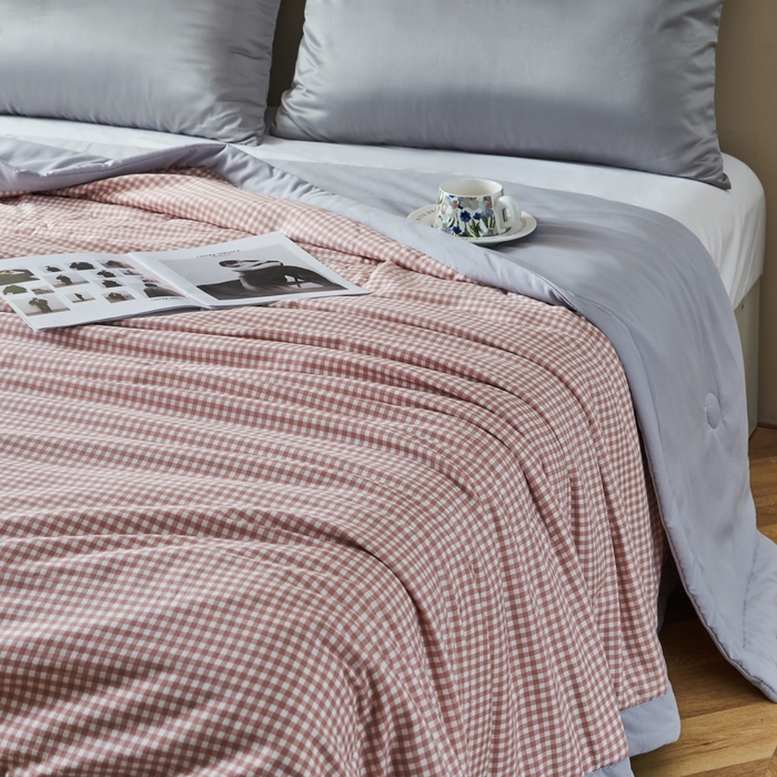 91家纺网 家纺一手货源 找家纺 森林人 2025新款A类针织棉大豆夏凉被 秋田