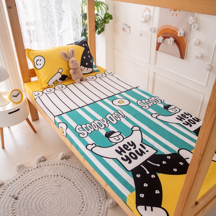 91家纺网 家纺一手货源 找家纺 乐居坊  2025新款柔软亲肤印花四件套宿舍床 幸运儿