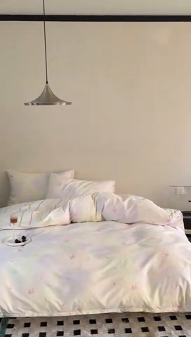 91家纺网 家纺一手货源 找家纺 窝米 2025新款全棉新品13370四件套 简约休闲风系列（悦溪、几何乐园） 梦幻