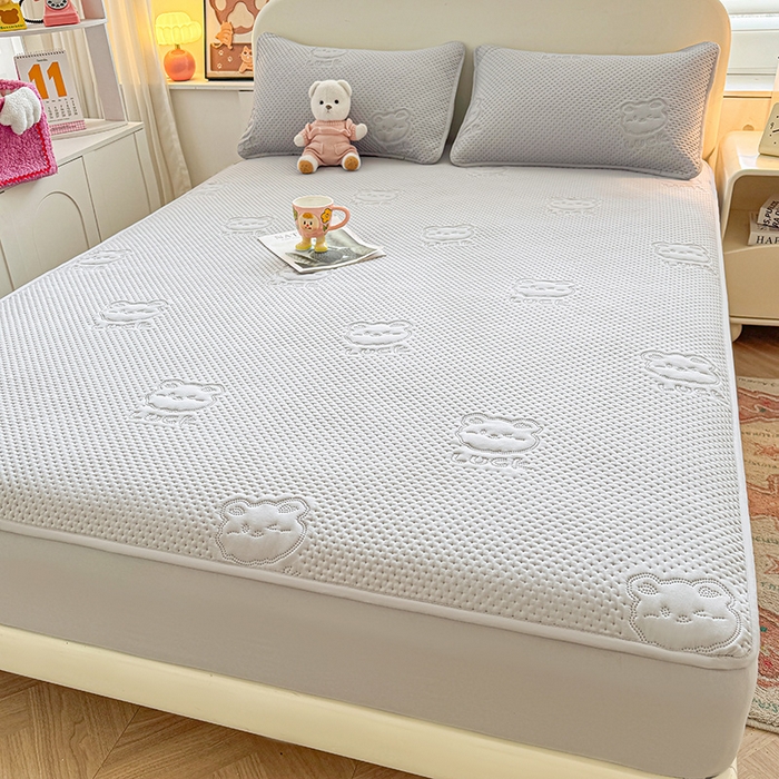 91家纺网 家纺一手货源 找家纺 喜居 2025新款幸运多-夹棉床笠系列 幸运多-雅灰