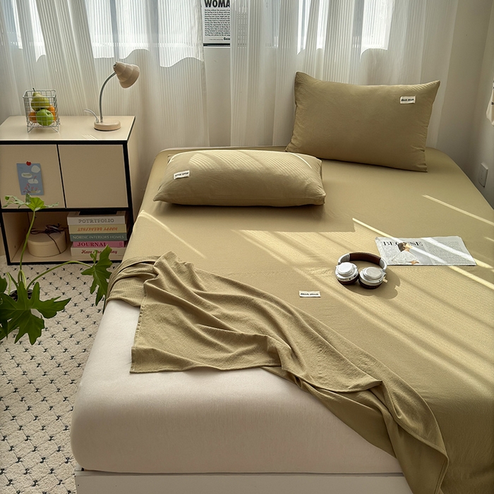 91家纺网 家纺一手货源 找家纺 （总）罗亿家纺 2025新款云感提花双层纱单床单