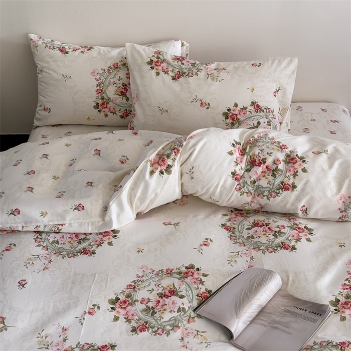 91家纺网 家纺一手货源 找家纺 窝米 2025新款全棉新品13370四件套 简约休闲风系列（悦溪、几何乐园） 悦溪