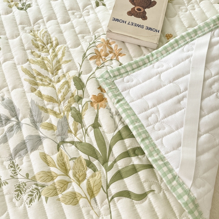 91家纺网 家纺一手货源 找家纺 Sweet dreams甜梦 2025新款全棉卡通小清新棉垫子床垫旅行垫 春意盎然