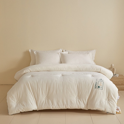 91家纺网 家纺一手货源 找家纺 （总）莱登卡奴 25新款全棉A类水洗棉提花烫画20%大豆被春秋被