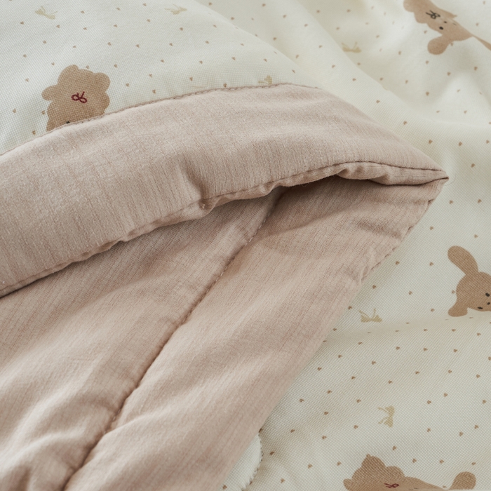 91家纺网 家纺一手货源 找家纺 森林人 2025新款A类针织棉大豆夏凉被 萌兔咖