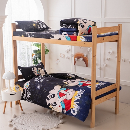 91家纺网 家纺一手货源 找家纺 （总）乐居坊  2025新款柔软亲肤印花四件套宿舍床