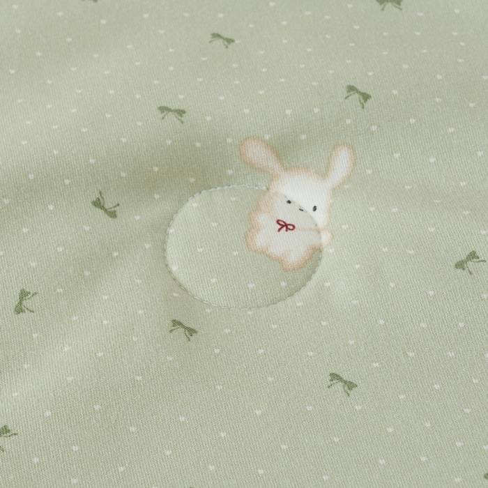 91家纺网 家纺一手货源 找家纺 森林人 2025新款A类针织棉大豆夏凉被 萌兔绿