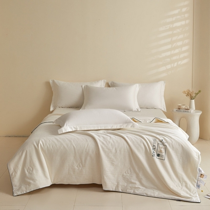 91家纺网 家纺一手货源 找家纺 （总）莱登卡奴 25新款全棉A类水洗棉提花烫画20%大豆被夏被