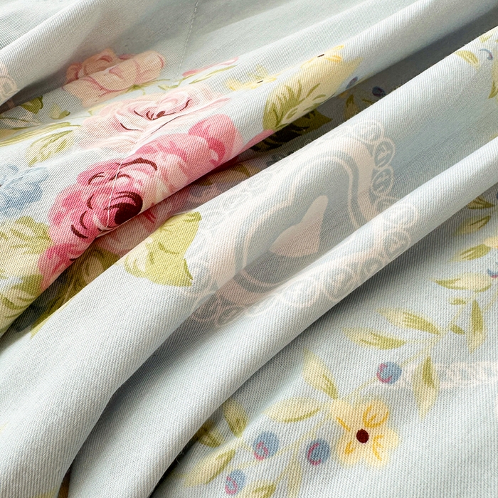 91家纺网 家纺一手货源 找家纺 棉造家居 2025新款春夏全棉纯棉印花夏被夏凉被空调被 花涧烟雨