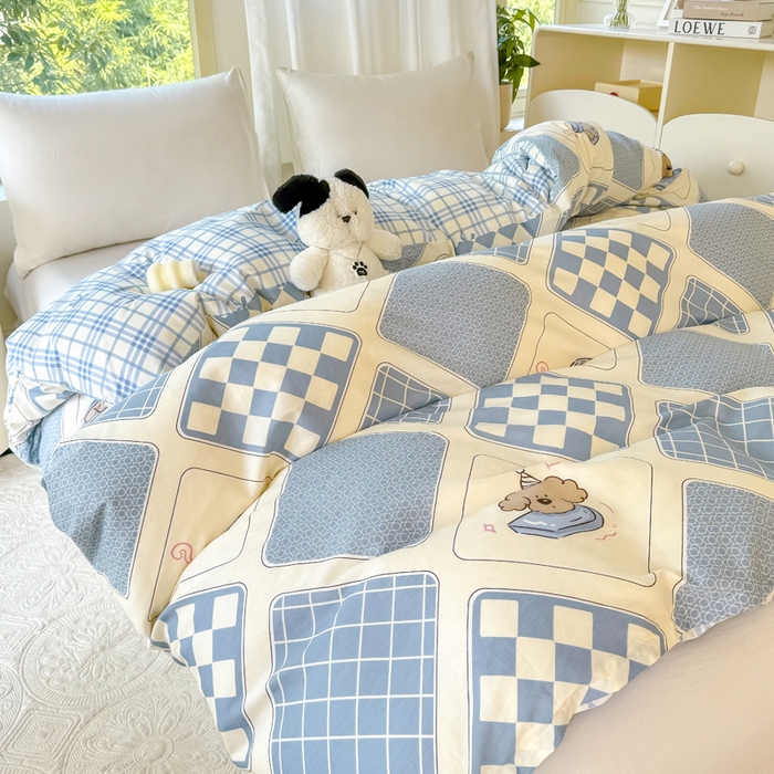 91家纺网 家纺一手货源 找家纺 2025新款全棉斜纹喷气12868系列单品被套 童年时光机