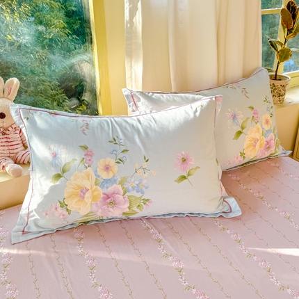 91家纺网 家纺一手货源 找家纺 （总）朵安 2025新款全棉斜纹喷气12868系列单品枕套