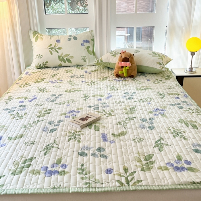 91家纺网 家纺一手货源 找家纺 Sweet dreams甜梦 2025新款全棉卡通小清新棉垫子床垫旅行垫 半夏