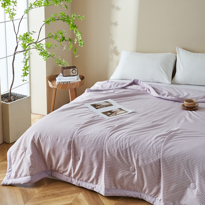 91家纺网 家纺一手货源 找家纺 森林人 2025新款A类针织棉大豆夏凉被 晴天