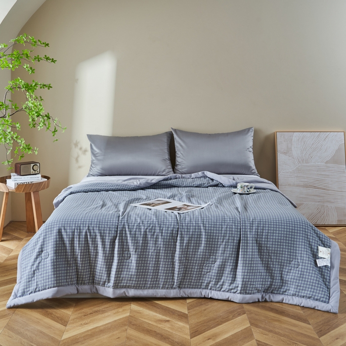 91家纺网 家纺一手货源 找家纺 森林人 2025新款A类针织棉大豆夏凉被 长野