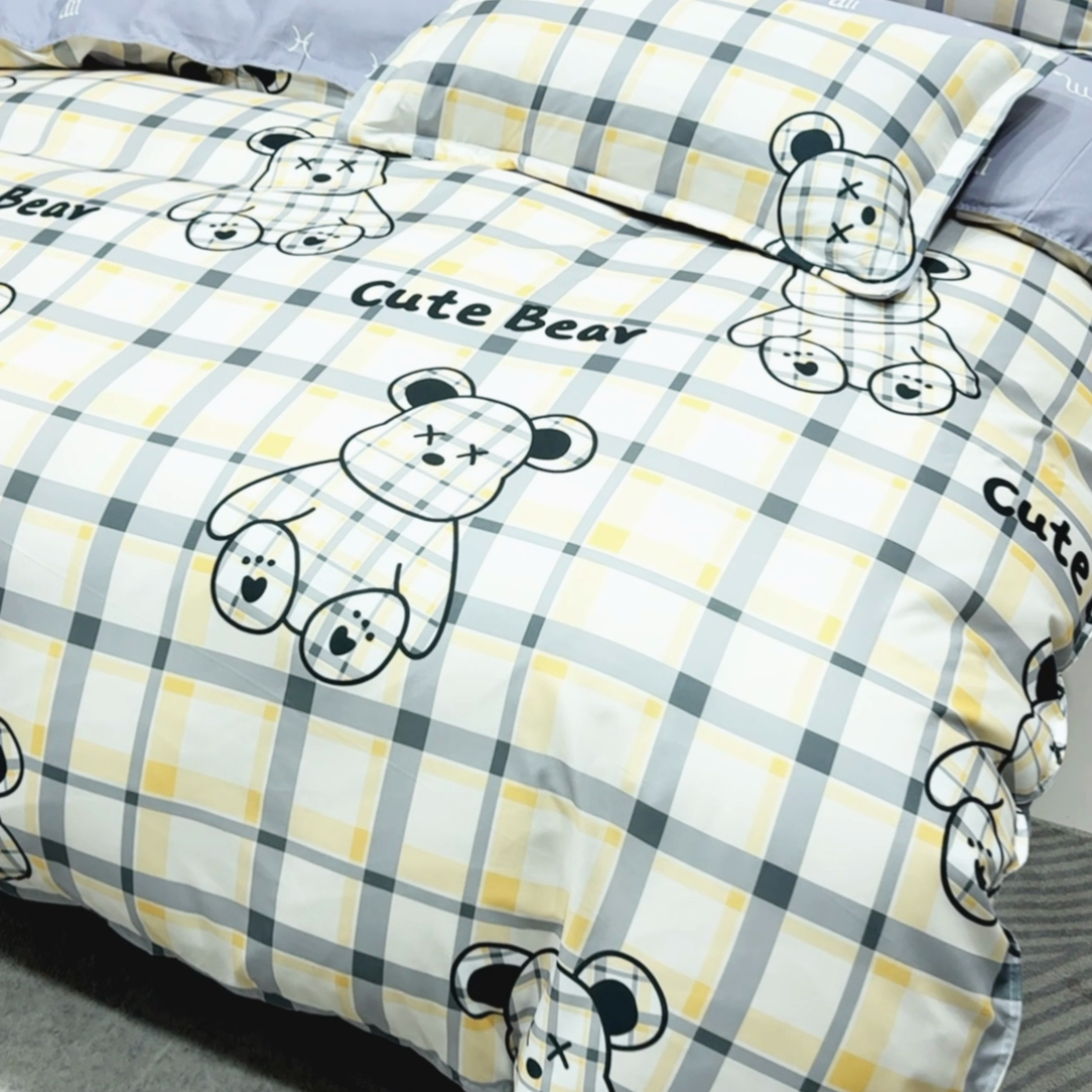 91家纺网 家纺一手货源 找家纺 乐居坊  2025新款柔软亲肤印花四件套大床图 派对动物