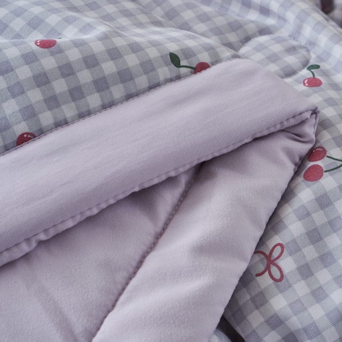 91家纺网 家纺一手货源 找家纺 森林人 2025新款A类针织棉大豆夏凉被 樱桃