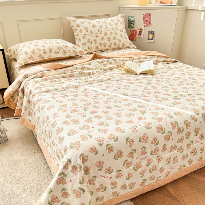 91家纺网 家纺一手货源 找家纺 棉造家居 2025新款春夏全棉纯棉印花夏被夏凉被空调被 夏遇