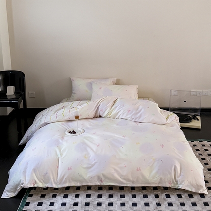 窝米 2025新款全棉新品13370四件套 简约休闲风系列（悦溪、几何乐园） 梦幻