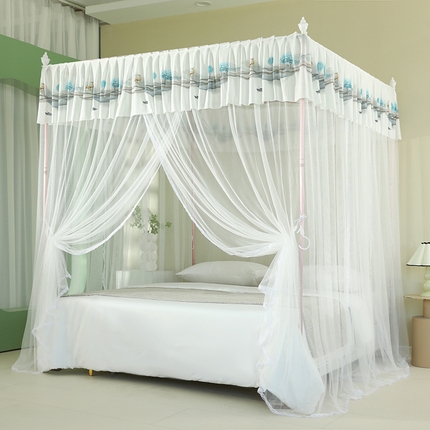 91家纺网 家纺一手货源 找家纺 （总）海虹蚊帐 2025新款2505款一体防尘顶落地宫廷蚊帐