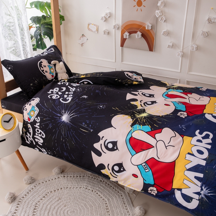 91家纺网 家纺一手货源 找家纺 乐居坊  2025新款柔软亲肤印花四件套宿舍床 星光闪耀