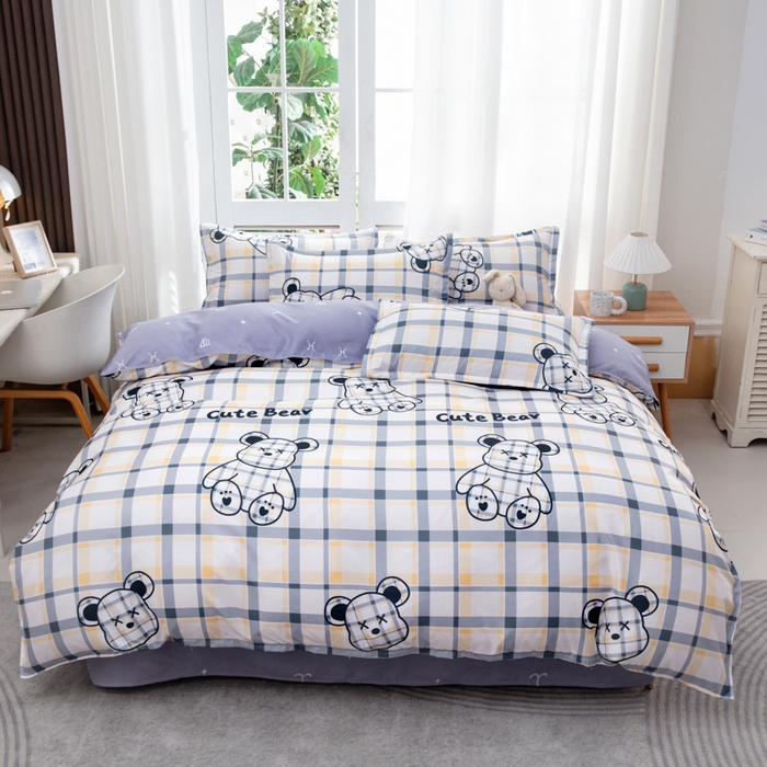 91家纺网 家纺一手货源 找家纺 乐居坊  2025新款柔软亲肤印花四件套大床图 派对动物